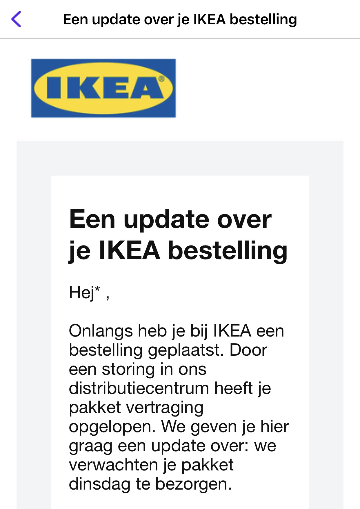 wijs Technologie weten IKEA Nederland on Twitter: "@sjoerder Hej Sjoerd. wat vervelend dat je deze  ervaring hebt met je bestellingen bij IKEA. Ik kan hier niet een standaard  antwoord op geven omdat het verschillende oorzaken