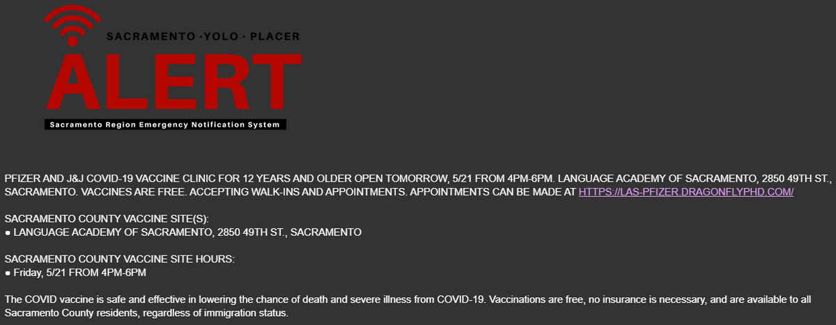 APPOINTMENTS CAN BE MADE AT LAS-PFIZER.DRAGONFLYPHD.COM