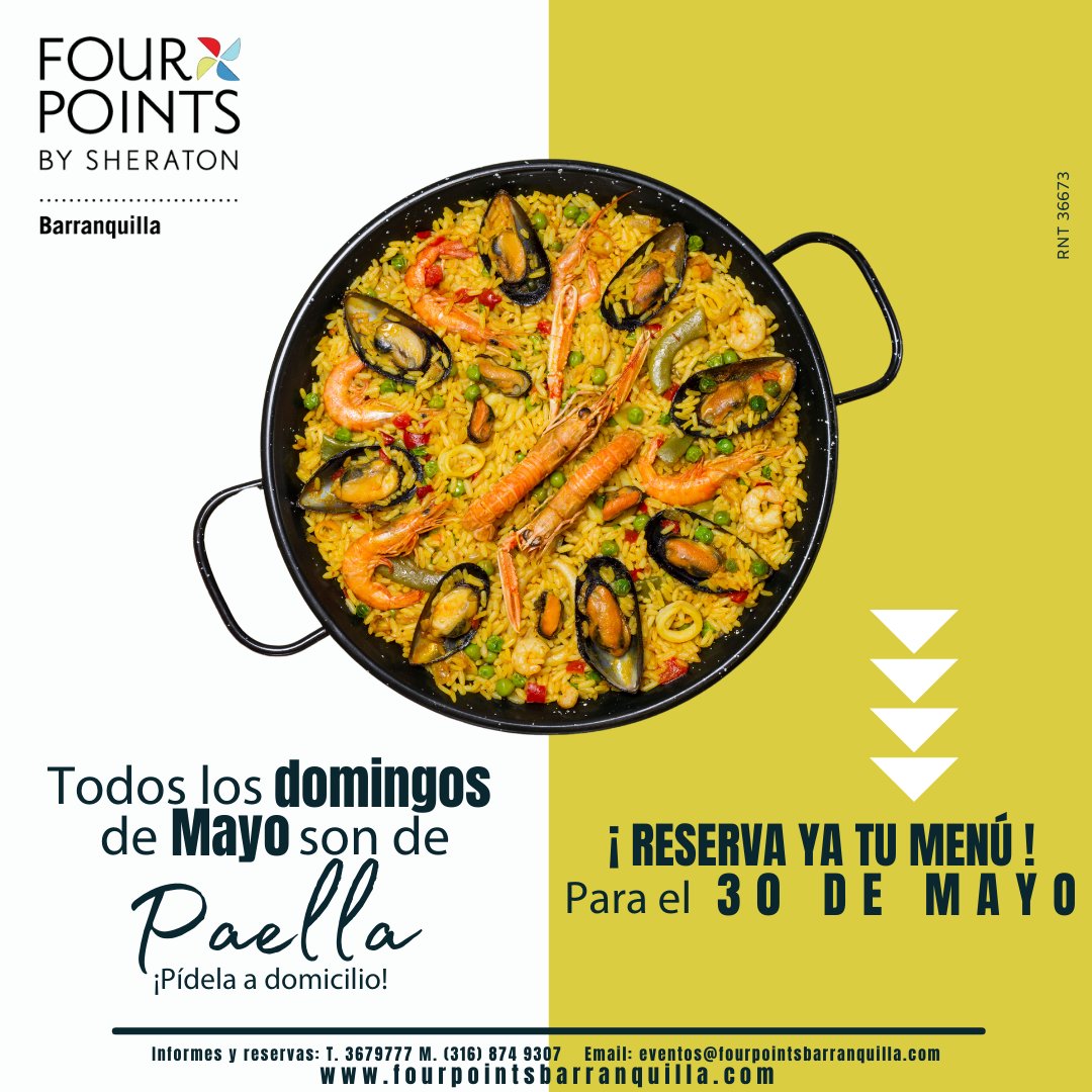 fourpointsbaq's tweet photo. ¡Aún estás a tiempo de reservar tu paella!🥘 Estamos tomando pedidos para el 23 y 30 de Mayo 👩🏻‍💻 ¡No te quedes sin la tuya!

Domicilios:
☎️Tel: (5) 3679777 - WhatsApp: +57 3168749307
👩🏻‍💻eventos@fourpointsbarranquilla.com

#diadelamadre #domicilio #delivery #Comida #barranquilla https://t.co/HU9DXIi1k3