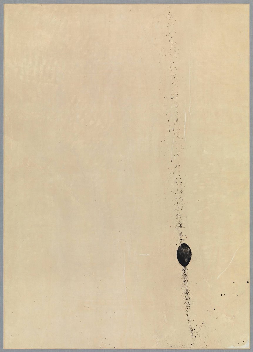 Drawing, from a Starting Point of Zero — The curator of "Degree Zero: Drawing at Midcentury" traces a revolutionary concept that inspired postwar artists → mo.ma/3uhZzn3

See the show before it closes June 5

⚫ Saburo Murakami, Work Painted by Throwing a Ball, 1954