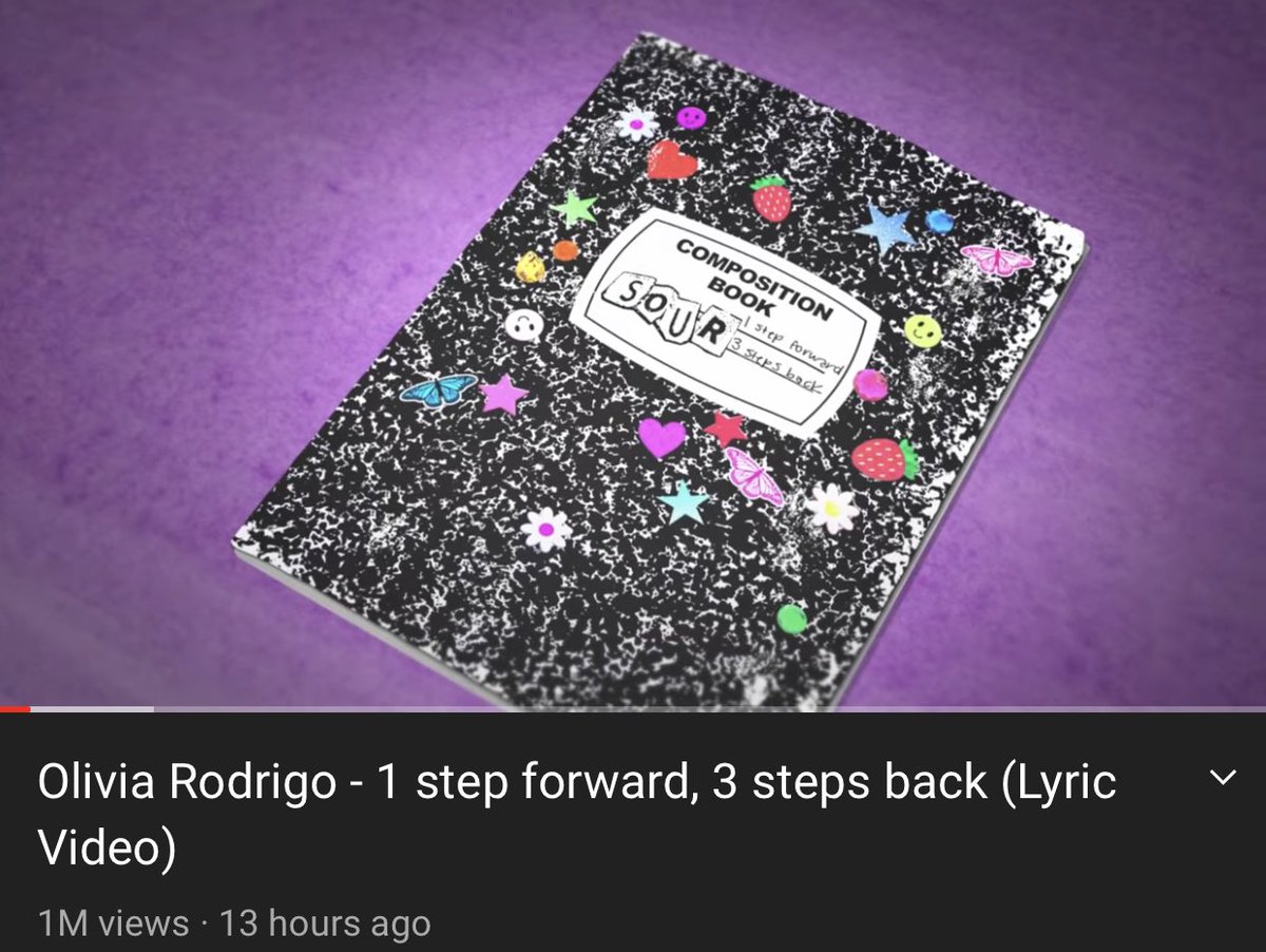 OliviaRodrigoHQ's tweet photo. #brutal and #1stepforward3stepsback lyric videos have both reached 1M views! https://t.co/PBJuCnLWHx