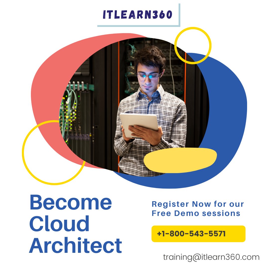 ITlearn360's tweet photo. Start your learning journey with our Cloud Architect training program and become Cloud Architect Associate.
We at ITlearn360 are following All Norms of COVID-19
https://t.co/tUbSueecuk
Call: 1-800-543-5571
Email: training@itlearn360.com
#ITLearn360 #cloudarchitecture https://t.co/cnzUR7x02l