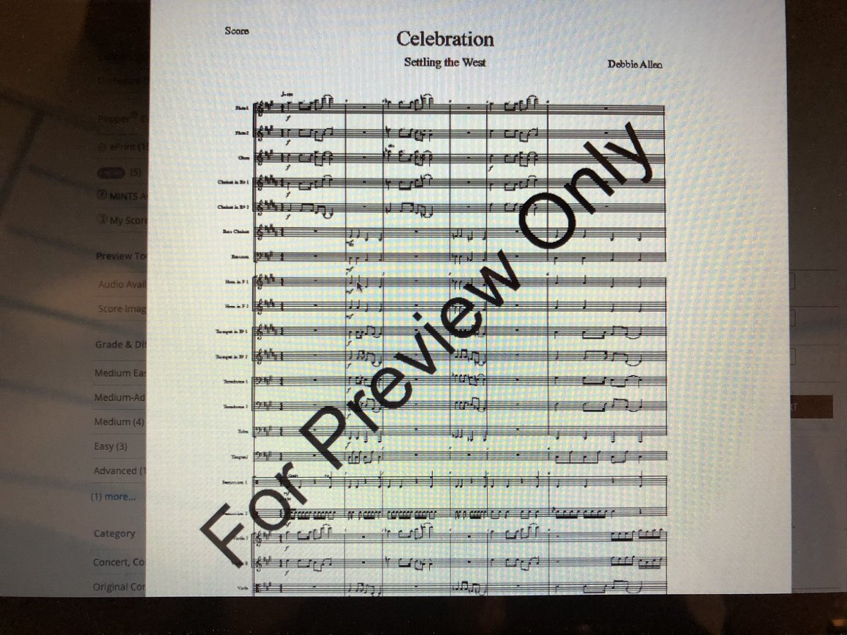 New enhancements on JW Pepper site. Type my name in search. Choose ensemble. Click on preview. The music will play while you watch the score! #jwpepper #composer #originalmusic #debbieallen #shopnow