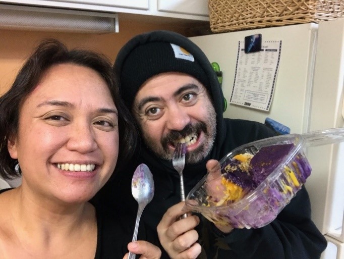 OLS_SEA's tweet photo. Thank you #AppBasedWorkers for bringing us food & comfort during the Pandemic. I missed my Mom who was in the Philippines & unable to travel back to Seattle. A sweet delivery of our favorite #ube dessert helped w the heartache. Maraming Salamat! #AppBasedWorkersRights #SeattleOLS https://t.co/6GVRPwprkc