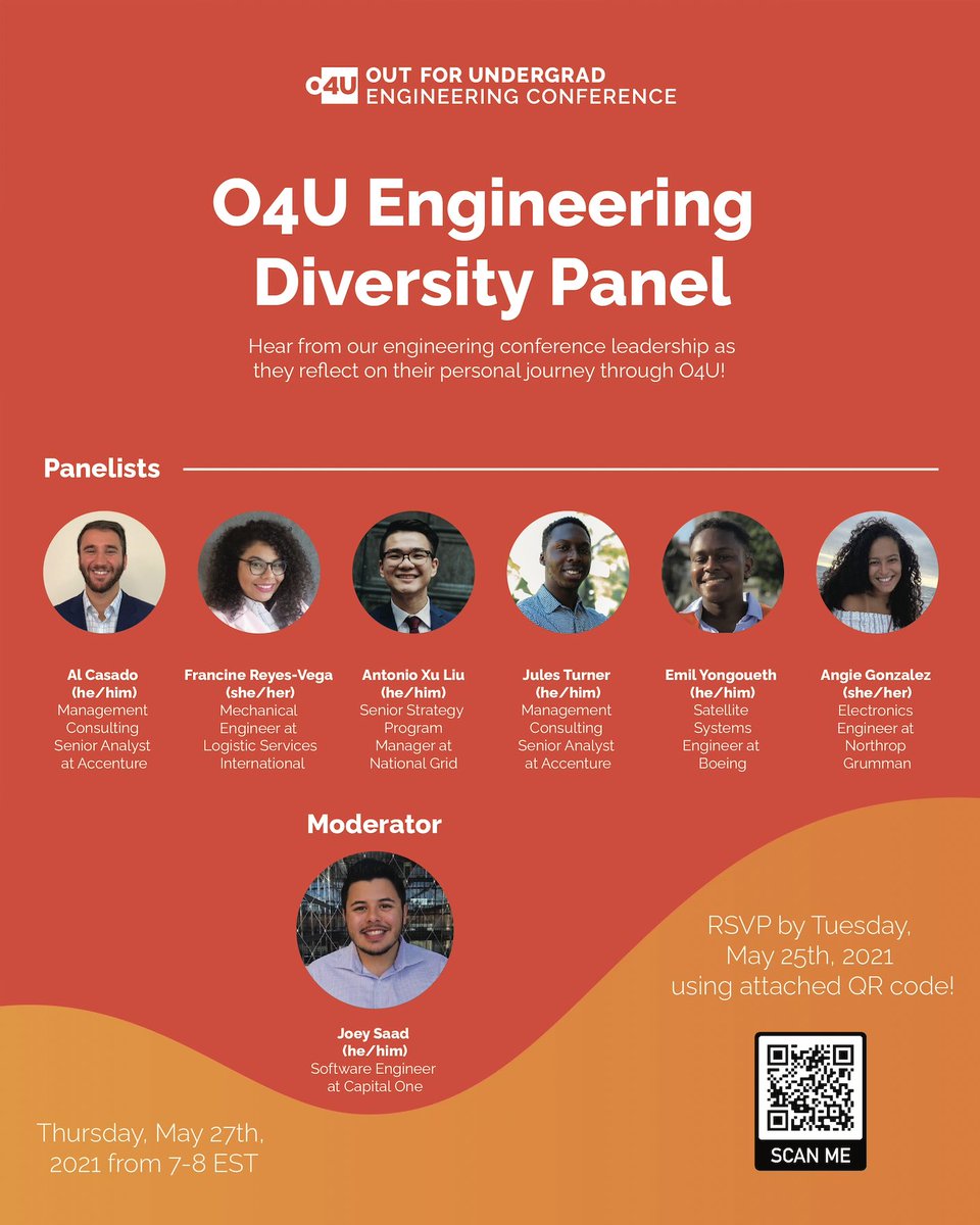 Curious about the O4U Engineering experience? Join some of our conference leadership and listen to how O4U played a role in their personal journeys! RSVP link in bio!