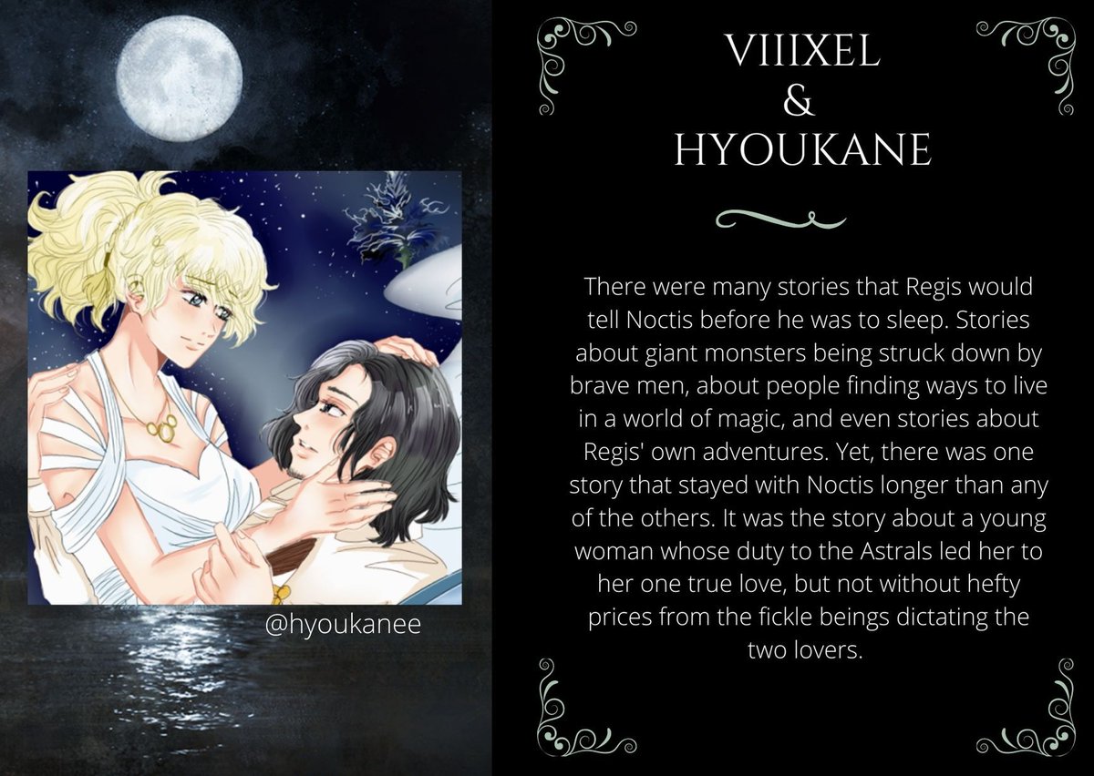 🎣Today's feature: "The Star’s Healer and the Guardian King"🌙
Story by <a href="/viiixel/">drea 🌟</a>
Art by <a href="/hyoukanee/">Hyoukane</a>
Rating: Teen | No Archive Warnings Apply | No Background Pairings 
Remember to check the tags 🎣🌙
archiveofourown.org/works/31437452