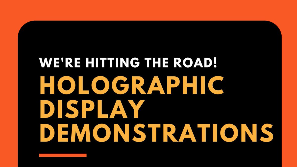 Team Avalon is hitting the road to do some Holographic Display Demos! Check out the details below ! #HolographicDisplay #Holograms 
avalonholographics.com/news/holograph…