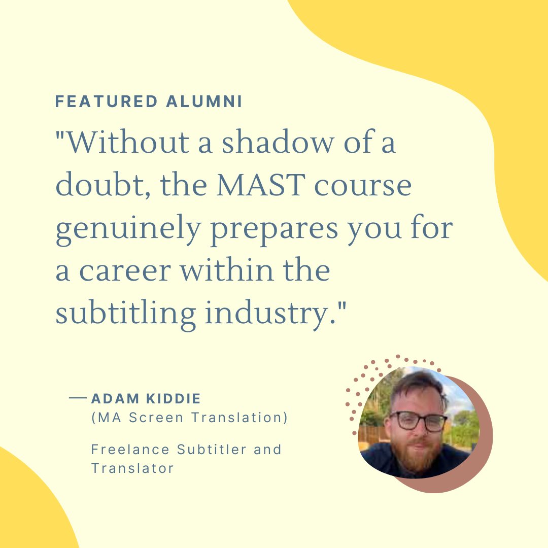 ShefLanguages's tweet photo. #featuredalumnifriday
Learn more about our alumni experience and MAST program: https://t.co/Uv3swUhoBy

#studywithslc #featuredalumni #tuos #slc #translation #multilingual #information #management #studywithus #bachelors #masters #undergrad #postgraduate #university #sheffield https://t.co/quN7tF0UvC