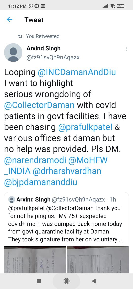 TanmayDatt's tweet photo. @praful_patel @BJP4DamanDiu @INCDamanAndDiu @CollectorDaman Please help! Failure of support in crisis! @AamAadmiParty https://t.co/njR8C2hLAF