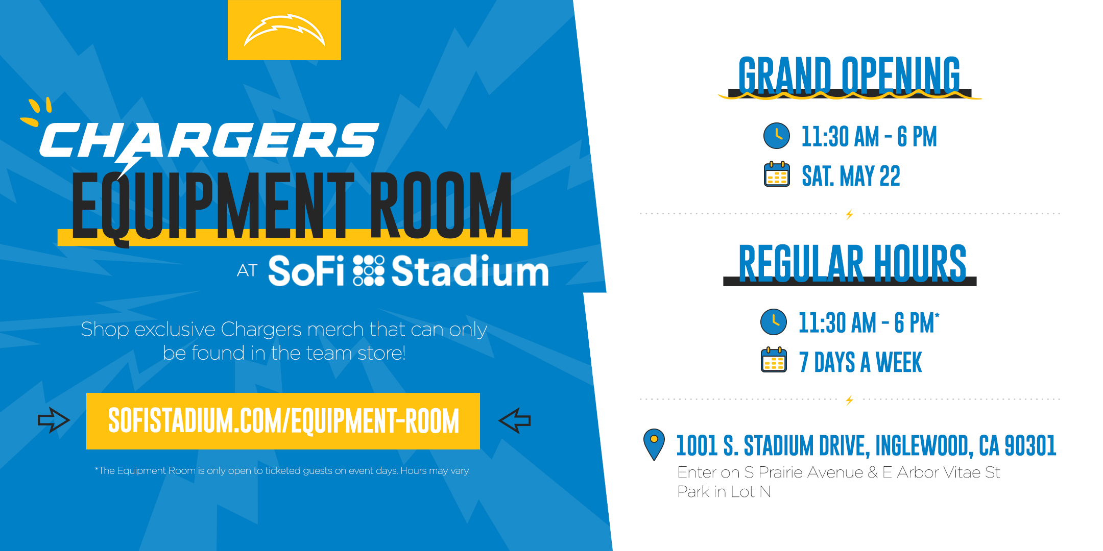 SoFi Stadium to Open New Team Store, The Equipment Room, to Public