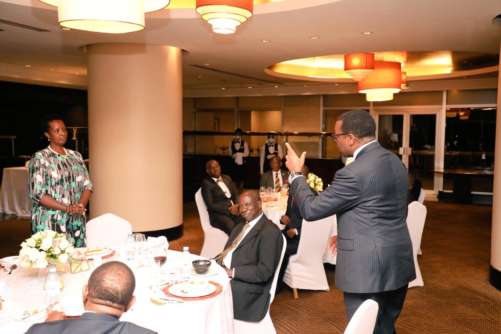 UNRA_UG's tweet photo. 'I want to thank you for your leadership, UNRA is a model agency and one we are proud to associate with. I want to thank you, @UNRA_ED, for the reforms you've carried out. Ive seen the beautiful roads' Dr @akin_adesina mentioned in his remarks https://t.co/9rkDlMkl4f