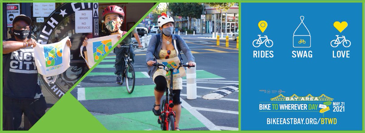 We’re celebrating Bike To Wherever Day with @BikeEastBay today! Help make the Bay a healthier, greener place by getting on a bike. 

Learn more: https://t.co/dXofpnvB69 #BTWD2021 https://t.co/weKHqFSpZN