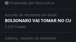billiepeituda's tweet photo. maior feito dos billie stans ate hoje amores 

BOLSONARO VAI TOMAR NO CU https://t.co/QMh6VQDXLG