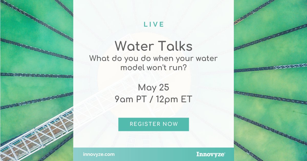 Innovyze's tweet photo. When problems arise with #hydraulicmodels, your next move makes all the difference. Join our #WaterTalk on May 25 as we discuss critical difficulties modelers face and identify tips on how to overcome them!
Click here to claim your spot - https://t.co/DUL8MAsuJ4 https://t.co/ldfF5rrl7L