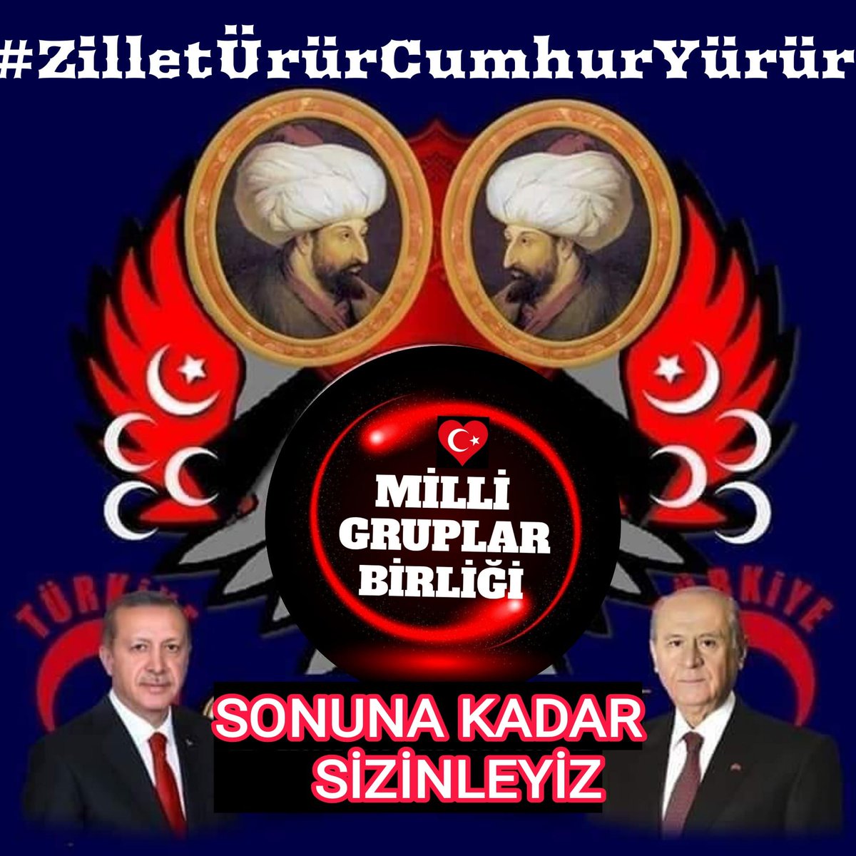 MHP Genel Başkanı Bahçeli, "MHP ile AK Parti çelikten iradedir. Bu irade, Türkiye düşmanlarına göz açtırmayacaktır. Hiç kimse boşuna beklemesin. Boş yere hayal kurmasın. Cumhur İttifakı Türkiye'yi 2023'e taşıyacaktır. 
#ZilletÜrürCumhurYürür