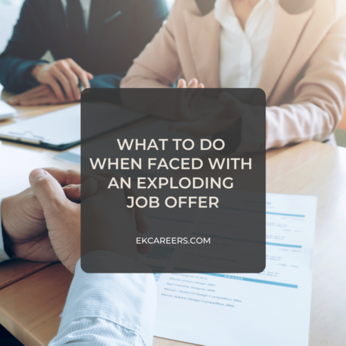 ekcareers's tweet photo. What To Do When You’re Faced With Exploding Offer https://t.co/HHVO8CKZGN https://t.co/vzdYYy2TrU