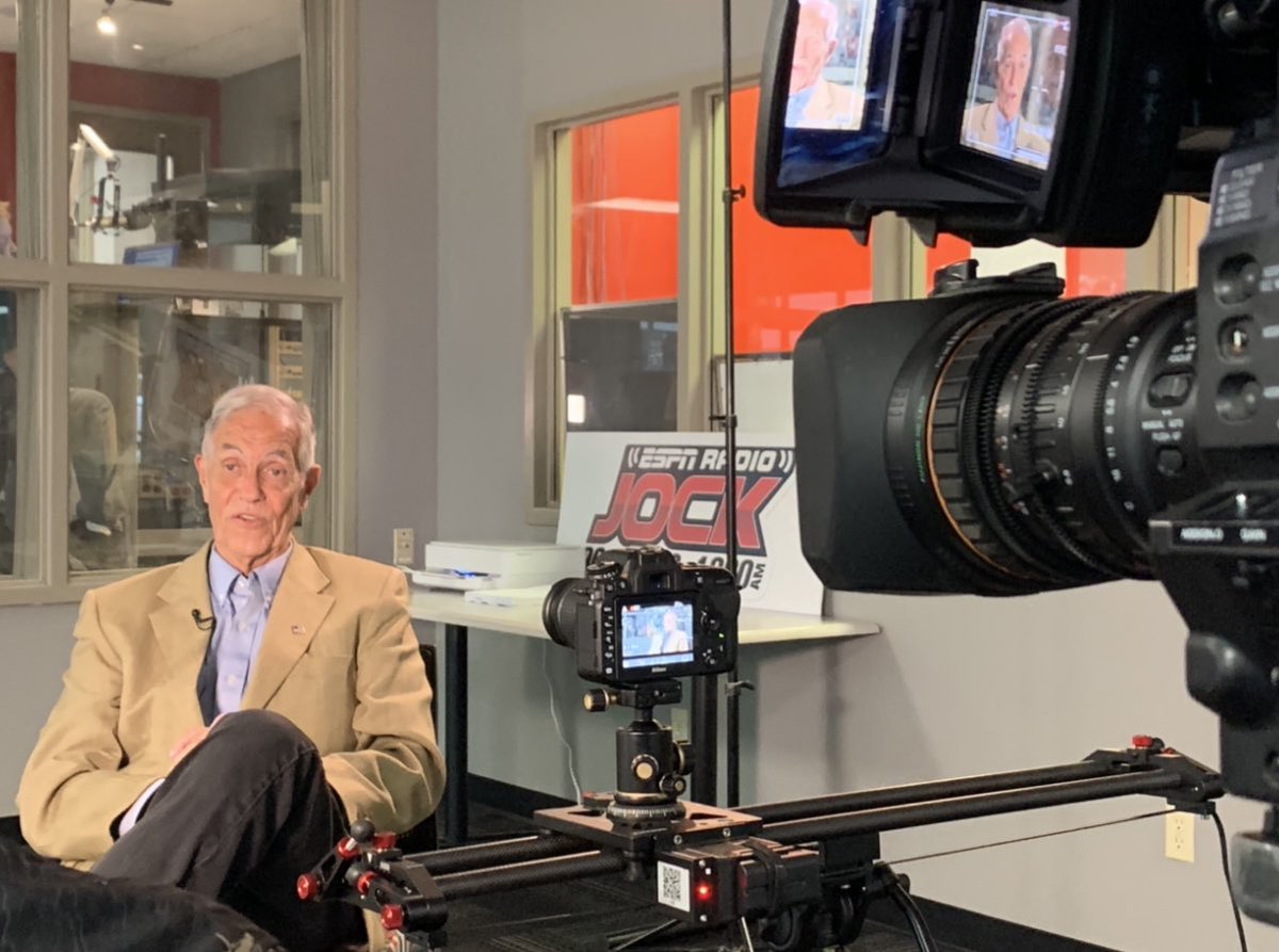 Longtime Springfield, MO sportscaster Ned Reynolds speaking about his friend Bill Virdon this morning during the filming of the Bill Virdon mini documentary. Next stop, West Plains High where Bill will be greeted by the Zizzers baseball team at 3pm! <a href="/RealNedReynolds/">Ned Reynolds</a> #BillVirdon