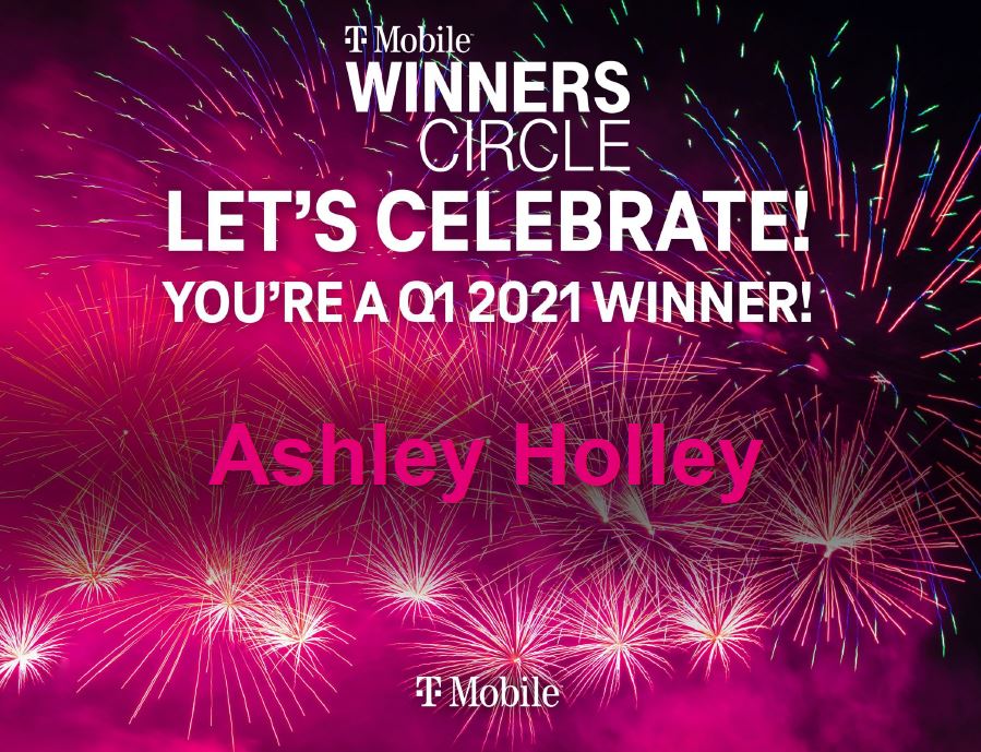 So excited! I received Winner's Circle my 1st qtr with T-Mobile for Business! Stepping away from retail &amp; management after so many years was scary but I have an amazing team and support system here to help me magic happen! <a href="/MikeSievert/">Mike Sievert</a> <a href="/Mike_Katz/">Mike Katz</a> <a href="/Lori_AnneHill/">Lori Hill</a> <a href="/TMobileBusiness/">T-Mobile Business</a>