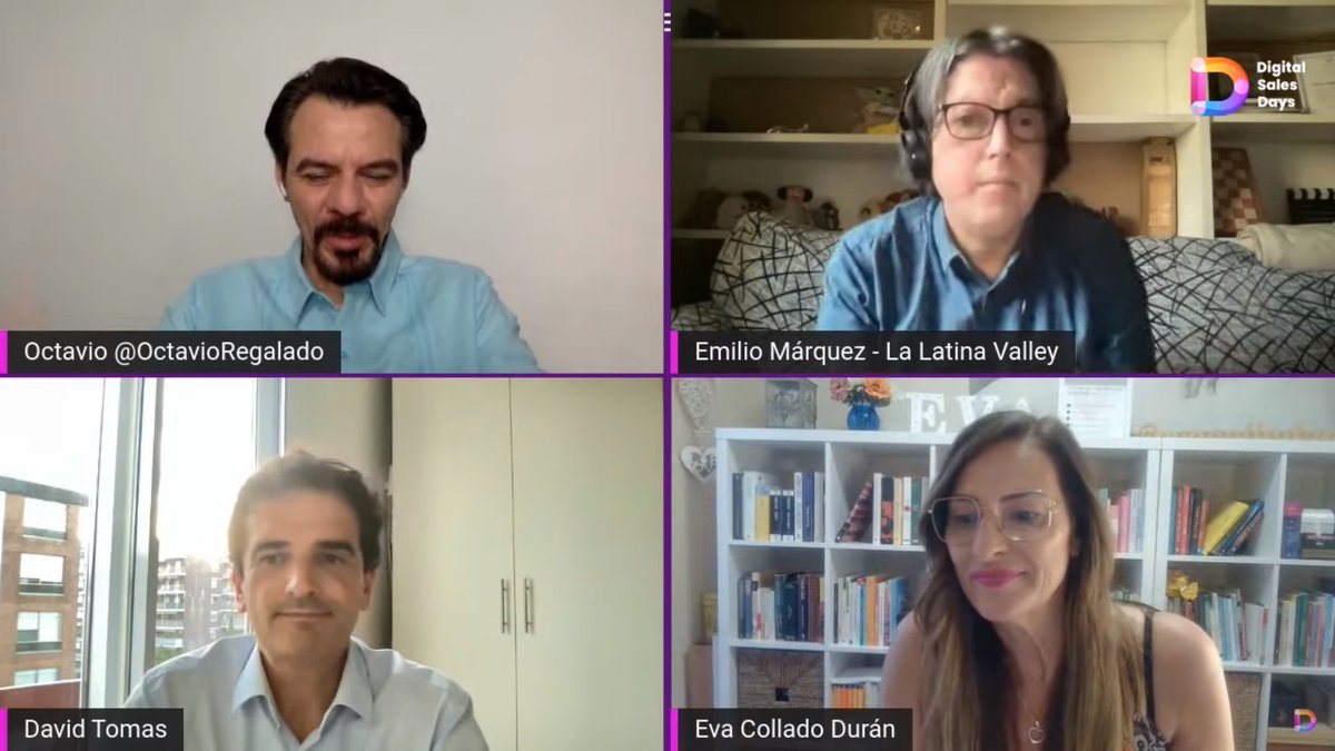 #DSDays21  Qué penita que esté acabando este maravilloso congreso <a href="/DSalesDays/">Digital Sales Days</a> 
Pero todavía estáis a tiempo de escuchar a estos grandes: <a href="/evacolladoduran/">Eva Collado Durán</a>

<a href="/EmilioMarquez/">EmilioMarquez</a>

<a href="/davidtomas/">David Tomas</a>

<a href="/dd_mb86/">PhD David de Matías</a>

<a href="/OctavioRegalado/">Octavio Regalado @ 𝕏</a>

En este enlace bit.ly/DSDFINAL

#MKTxCáncer