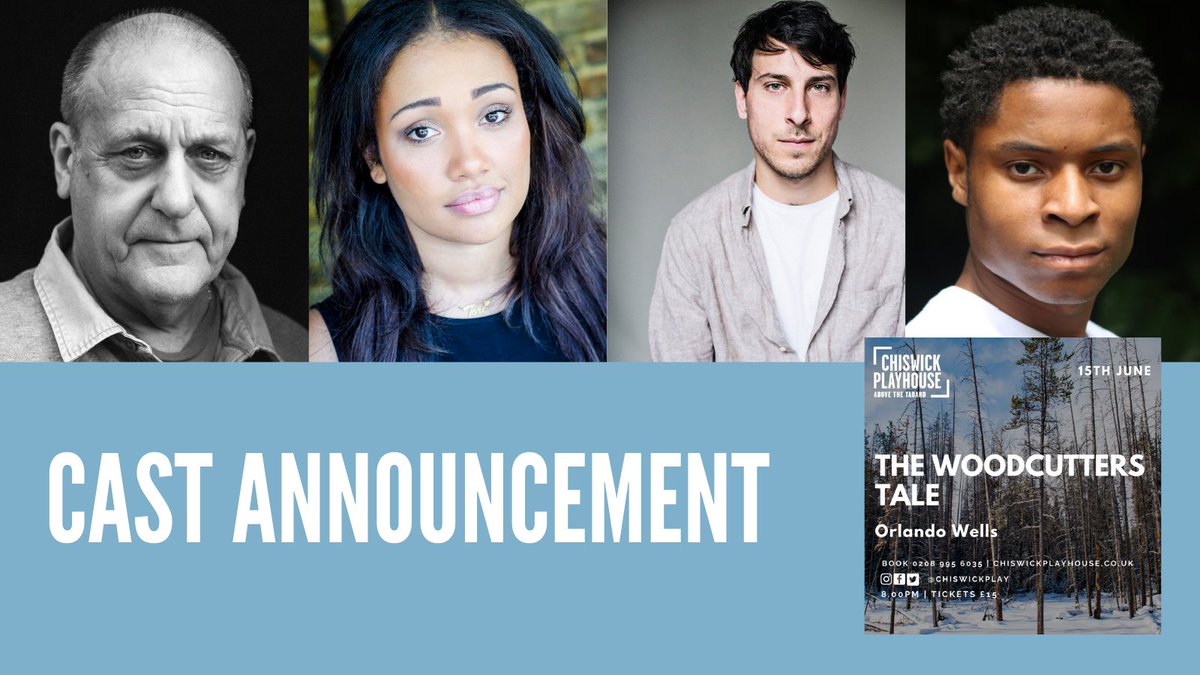 🚨CAST ANNOUNCEMENT🚨

The Woodcutters Tale, directed by Phoebe Barran, will feature the talents of David Troughton, Tori Allen Martin <a href="/toriallenmartin/">Tori Allen-Martin</a>, Jake Mann &amp; Ammar Duffus <a href="/AmmarDuffus/">Ammar Duffus</a> 

⏰8pm 15th June⏰
#CPRECHARGED #BackOnStage 

Book now👉bit.ly/342LcrJ