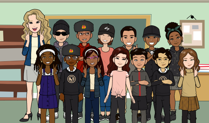 Tekkinheels's tweet photo. When your last year in elementary school is coming to an end and you want to remember all your classmates but can't do a normal class picture you pivot to what you can do. #Classpictureday @Pixton @KEngel_VBCPS https://t.co/vUOrShAPGv