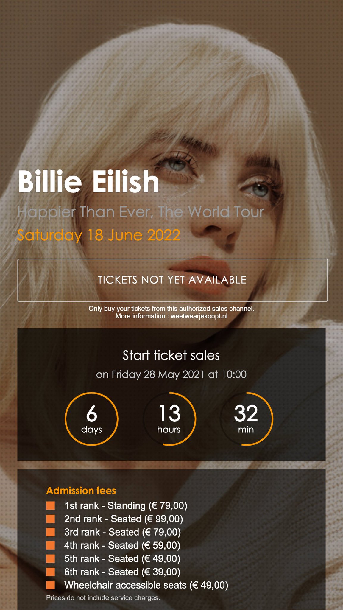 billie eilish source on Twitter "ticket prices for billie's "Happier