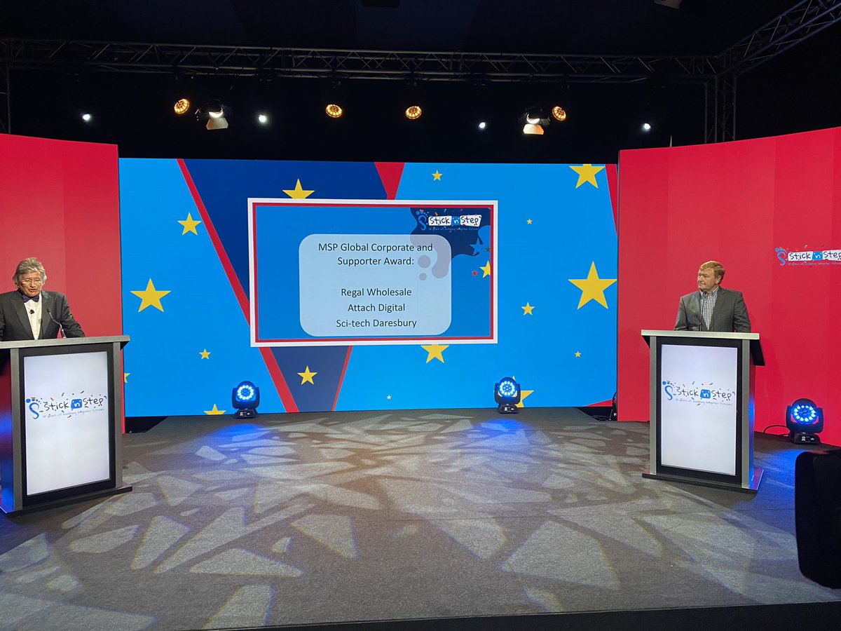 MSPGlobal's tweet photo. No pressure tonight for our Key Account Manager @RitchieNield supporting the @SticknStep1 Awards ceremony LIVE from the MSP Studios hosted by @MCmarkjones - a wonderful charity to work with. #VirtualEvent #livestreaming #PoweredbyMSP https://t.co/37QDoBiOxn