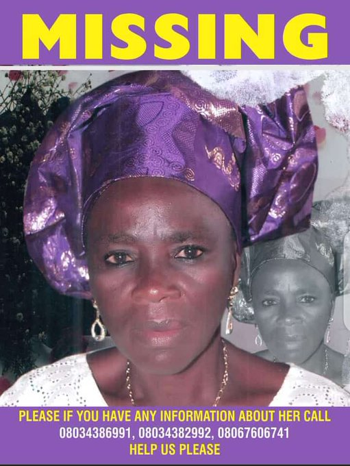 DavidHundeyin's tweet photo. It's got to #EndSARS Abuja protesters now😕

Our own @seunmaiye's aunt has been missing since Saturday May 16, 2021. Her last known location is Agege, Lagos. https://t.co/lw4zVD01Jj