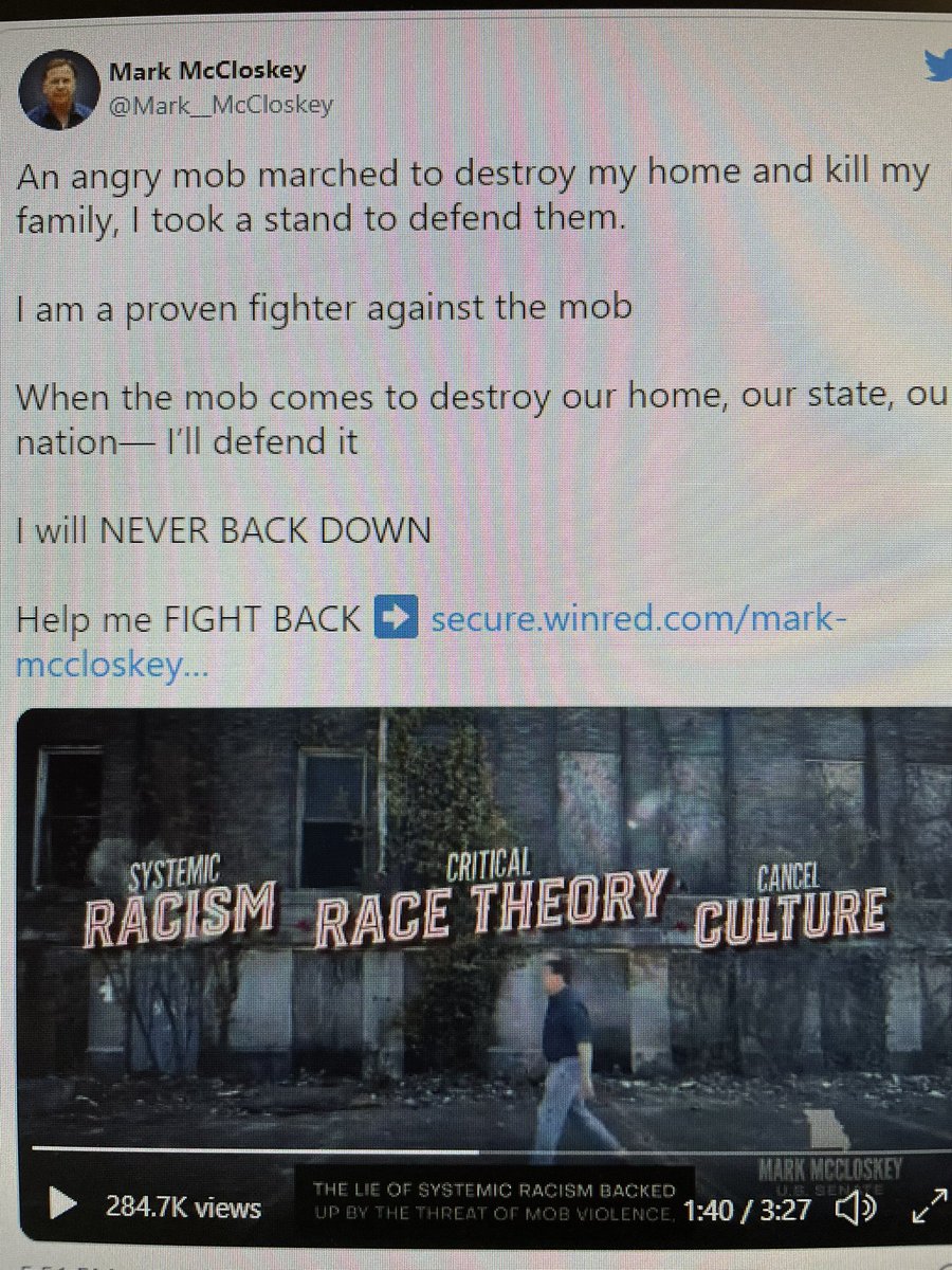 homieMario's tweet photo. OMG state of MO, NO!!! #defeatmarkmccloskey #BlackLivesMatter #CriticalRaceTheory https://t.co/6llIgZkpyW