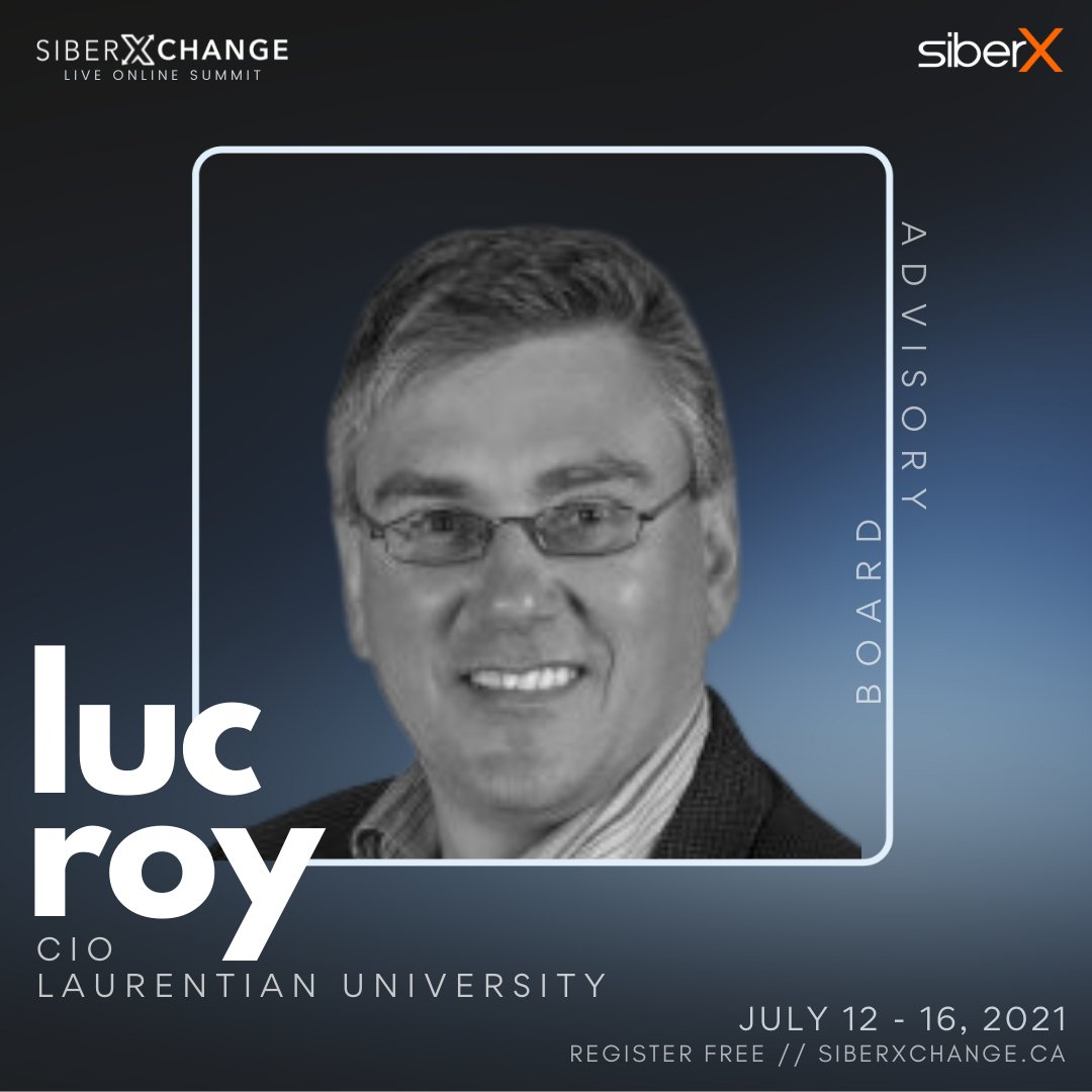 siberxorg's tweet image. Have you met Luc Roy? Luc Roy is the Chief Information Officer for Laurentian University/Université Laurentienne since 2010.

Ready for siberXchange 3.0, The Challenge Edition? Register today for #free at siberxchange.ca!

#WeAreCyber #siberxchange #cybersecurity
