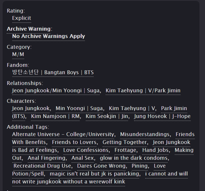 For <a href="/unwrittenfest/">Unwritten 2021 || SIGN UP CLOSED</a> week 3, a follow up to my vmin from last week - some yoonkook!
I gift this, with all my love, to <a href="/namthighworship/">sumi⁷ | in sportsball hell</a> 
This is less gross that the vmin, but still weird. It's soft and stupid and cute. 
archiveofourown.org/works/31438856