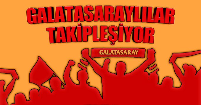 Sosyal medya da daha güçlü bir Galatasaray kitlesi için Takipleşme Tweeti.

✅GT yazıp Beğenen tüm GS taraftarları karşılıklı takipleşiyor !

✅Tüm taraftarlarımızın görmesi için lütfen RT yapalım 💛❤️ 

✅𝐓𝐀𝐊𝐈̇𝐏 𝐄𝐃𝐄𝐍𝐈̇ 𝐓𝐀𝐊𝐈̇𝐏 𝐄𝐃𝐈̇𝐘𝐎𝐑𝐔𝐌
#GSLİLERTAKİPLESİYOR