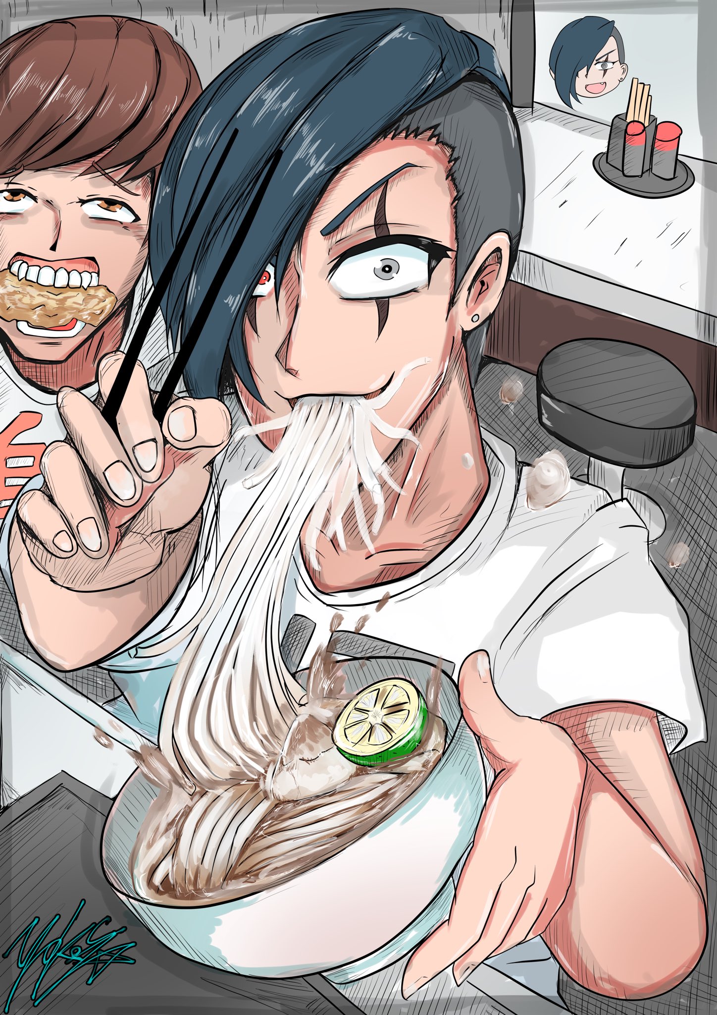 ヨコス 𝕐𝕠𝕜𝕠𝕤vの準備中 すだちうどんとかしわを食べるゾルタンとヨナ ヨコス 𝕐𝕠𝕜𝕠𝕤vの準備中 すだちうどんとかしわを食べるゾルタンとヨナ
