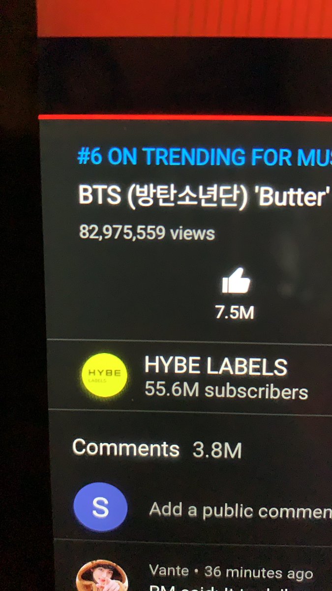 y00ngisrings's tweet photo. AYO WE’RE SOON AT 83MIO STREAM STREAM STREAM #STREAMSTREAM #StreamButter #ButterWorldwideParty https://t.co/UAtccwY8OD