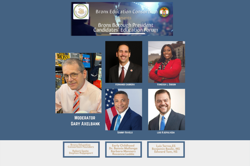 The Bronx Borough President Candidates Education Forum is presented by The Bronx Education Consortium and hosted by BronxNet with @gaxinthebronx as the moderator.

Tune in on Tuesday, May 5th, @ 7:00 PM on CH 67 Optimum/2133 Fios in the Bronx and online at https://t.co/RxZZcxXwcF https://t.co/eNVyujjzhX