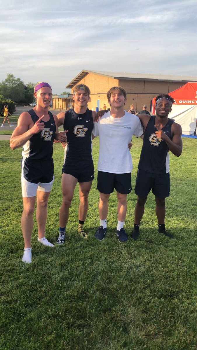 Just set the school record for the 4x1 with 44.14...state bound!!
