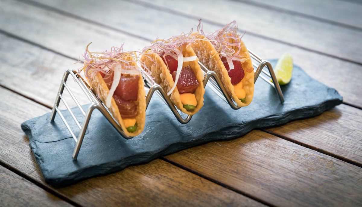 MorimotoMaui's tweet photo. Where are our taco fanatics at? We offer both tuna and hamachi. Give us a 🌮 in the comments if you love them! https://t.co/0L9Qm00SQt