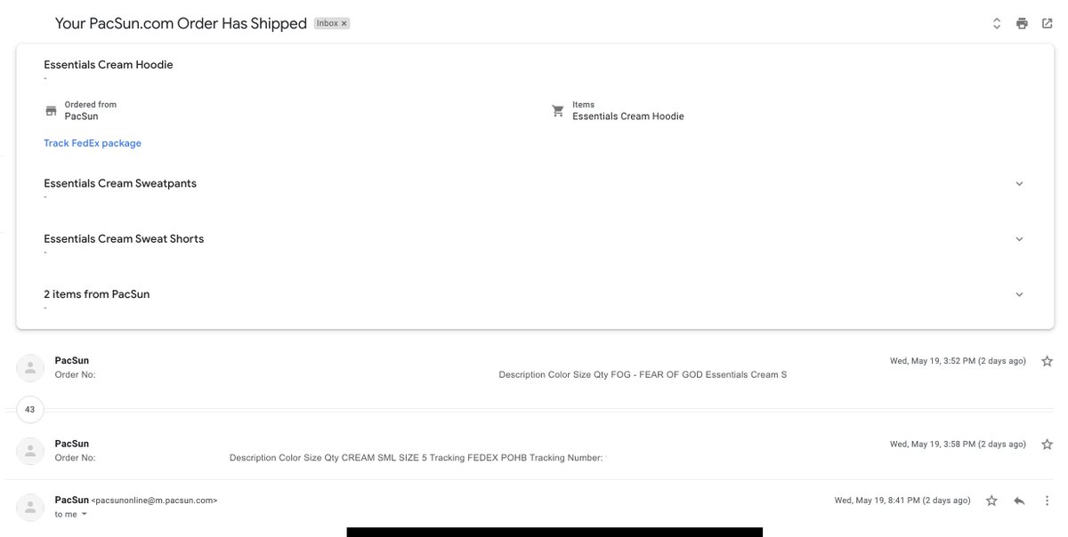 Most PacSuɴ orders have finally shipped. Only buttercream sweatshirts, sweatpants, and shorts with quantity 5-20. All secured manually thanks to <a href="/prjctsolaris/">Project Solaris</a>. Wish I was around for the initial drop. 

I need <a href="/LinearAIO/">Linear</a> in my life.