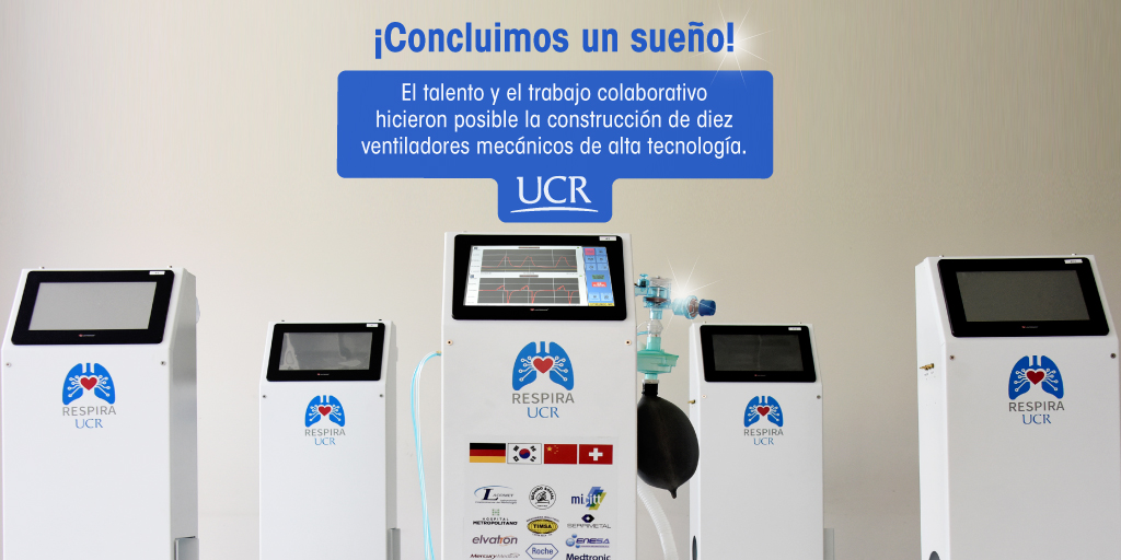 El proyecto “Respira UCR” culminó de forma exitosa la construcción de ventiladores mecánicos para la atención de pacientes con COVID-19. Esta es otra de las soluciones basadas en el conocimiento científico que la UCR aporta en la crisis sanitaria. Más en ucr.cr/r/hBj1.
