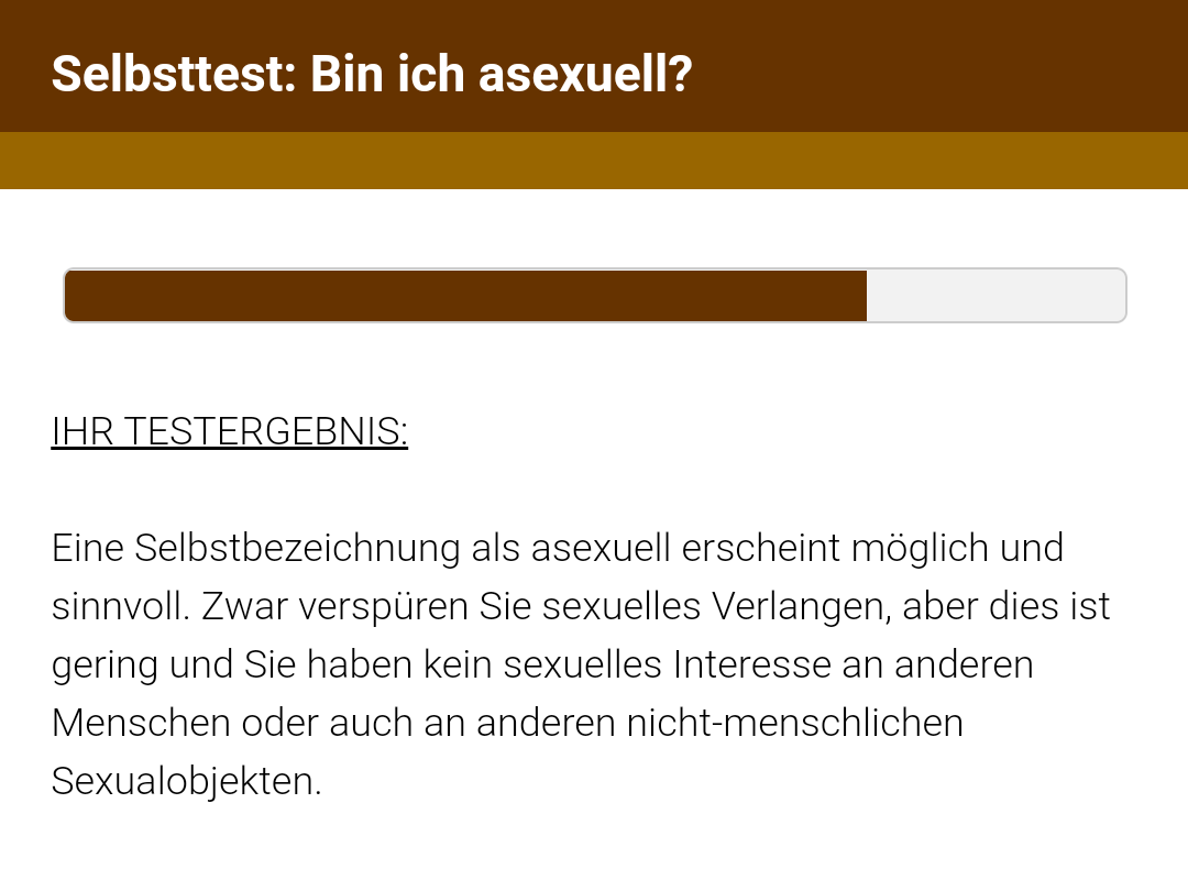 Test asexuell Homoflexible