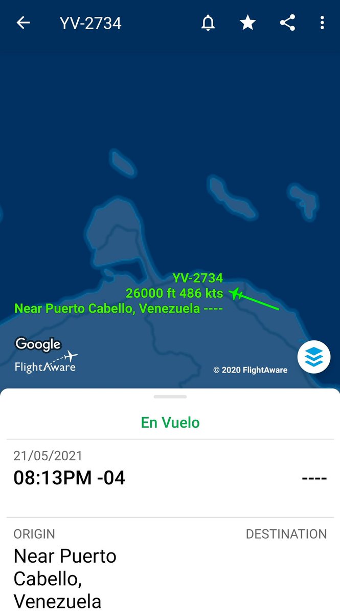 Arr3ch0's tweet photo. El sancionado LJ45 de PDVSA #YV2734 vuelta y vuelta Caracas - Punto Fijo.
#Venezuela https://t.co/cFfs9Rh2oL
