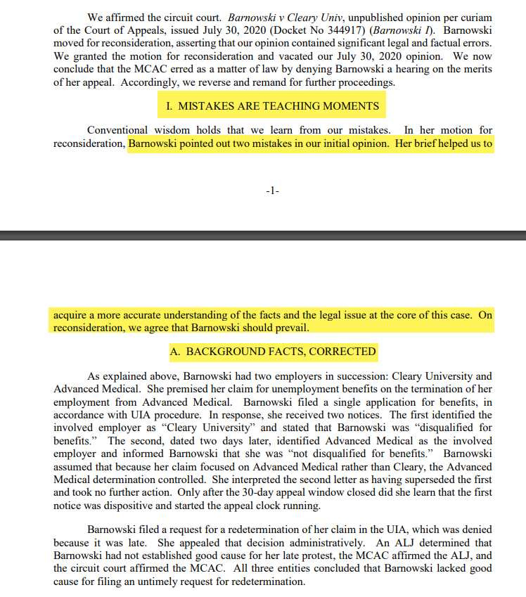 shemkalegal's tweet photo. How often do you see this in a judicial opinion (reversing itself on reconsideration)?

https://t.co/ZlaXI0TTwO https://t.co/Sva2akH0xD