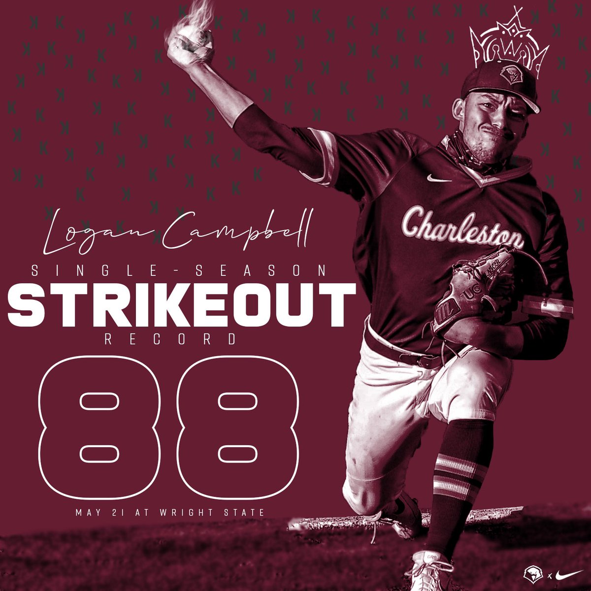 ucwv_athletics's tweet photo. BSB | King of the Hill! Logan Campbell has set the program single-season strikeout mark with his 88th of the year! @UCWV_Baseball 

#WingsUp https://t.co/rKNcsEEKds