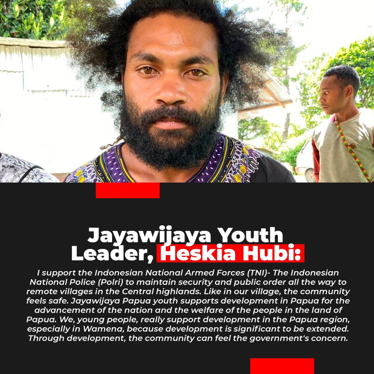 dutaberliner's tweet photo. Statement of the Jayawijaya Youth Leader to support the Indonesian National Armed Forces and the Indonesian National Police to provide security and the stability in the region.
#papua #westpapua #otsus #papuadamai #opm #jayawijaya #nkri #tni #polri #ppijerman https://t.co/Bg3Or7ee3K