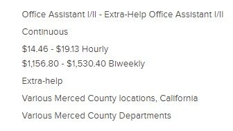 Apply now for Office Assistant I/II - Extra-Help Office Assistant I/II! 

#mercedcountyjobs #mercedcounty #HIRINGNOW