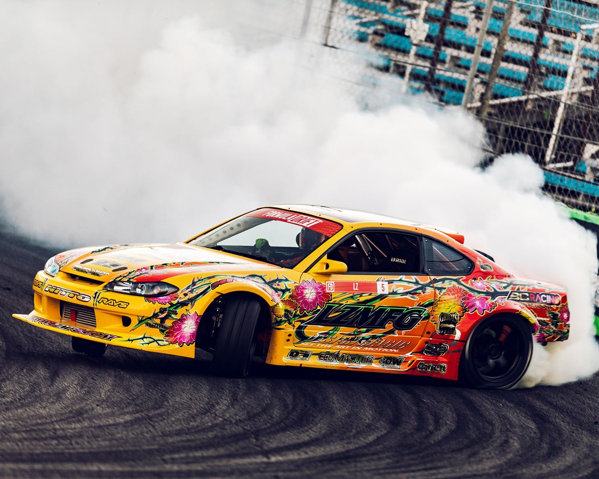 NittoTire's tweet photo. Hometown hero for Round ✌️ happening now!! Retweet to send wagon papi some extra luck 😂 @Adam_LZ #FDORL #FormulaDrift #TeamNitto https://t.co/vV7aaVqhVP
