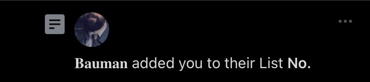 oh no, he's on the no list