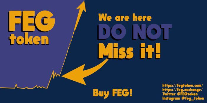 We are now over half a million holders of #FEG! This is only the beginning! Do NOT miss the real pump!