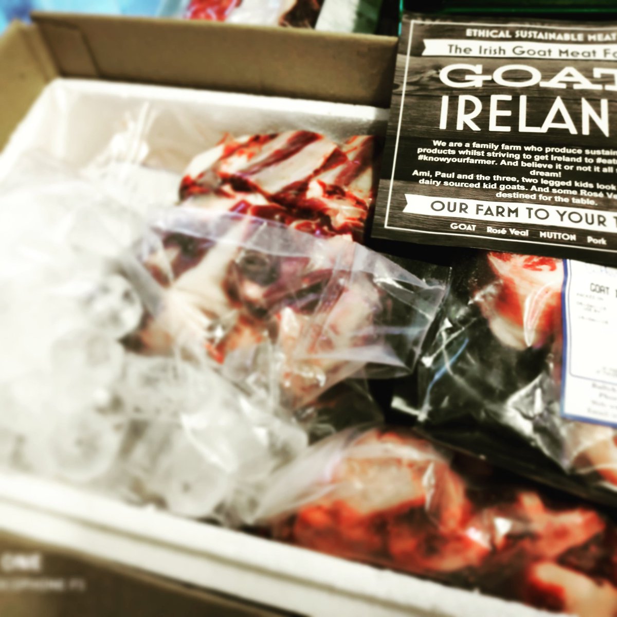 PaulGoatireland's tweet photo. Our #irishgoatmeat box scheme is up and running again. Because of the nature of our farm to fork business there is normally a 10day lead time on any order https://t.co/OHQx5XAFDR