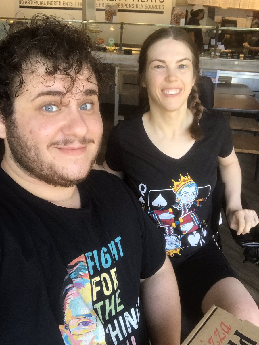 AllisonCGray's tweet photo. Great minds wear RBG t-shirts! https://t.co/5TqUiplHiQ